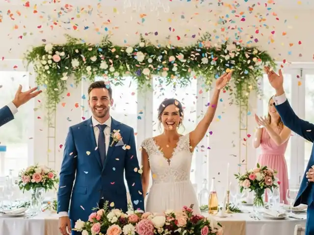 Cañón de Papel Metálico para Bodas Profesionales