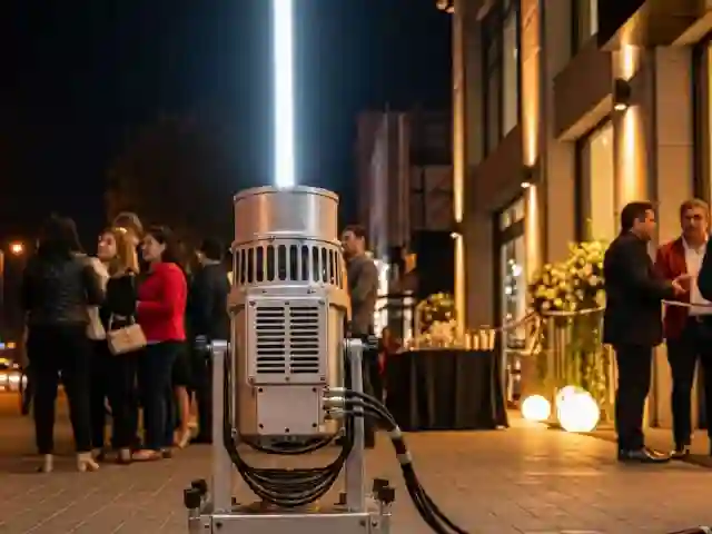 Reflectores búsqueda cielo opening de local